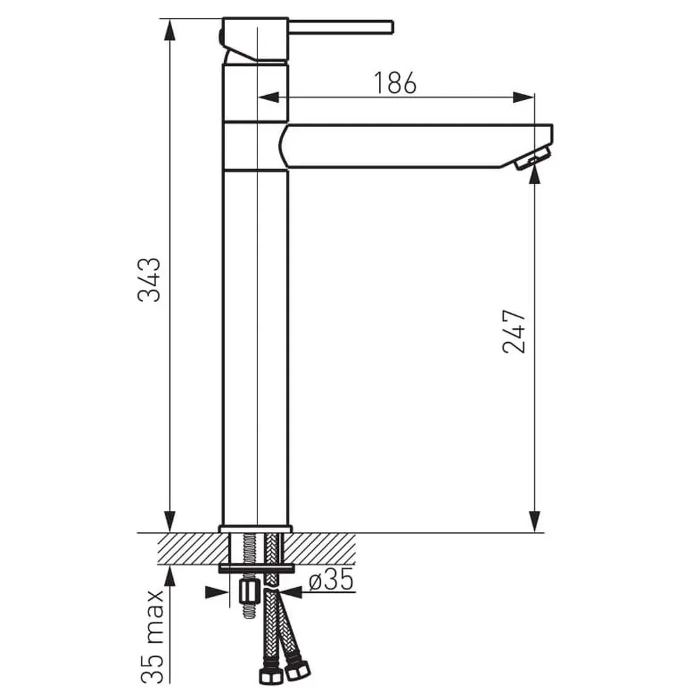Смеситель для умывальника F-Design Flusso Gold FD1-FLS-2L-55 (Golden)