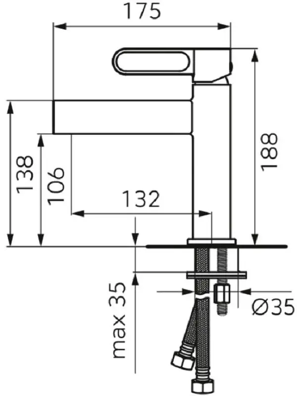 Смеситель для умывальника F-Design Zaffiro FD1-ZFR-2-33 (White)