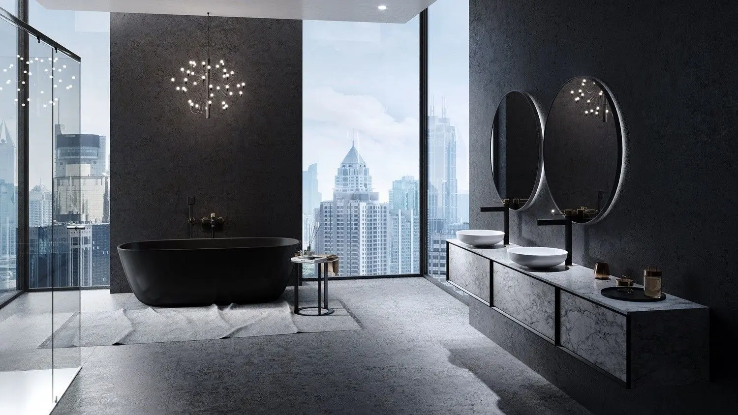 Смеситель для умывальника F-Design Zaffiro FD1-ZFR-2L-22 (Black)