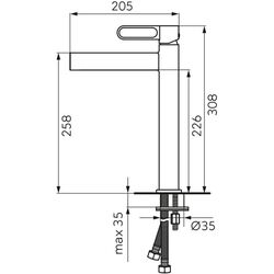 Смеситель для умывальника F-Design Zaffiro FD1-ZFR-2L-33 (White) Thumb