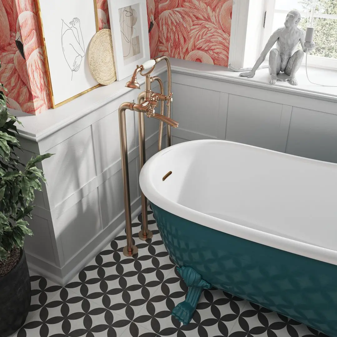 Смеситель для ванны и душа F-Design Lacrima FD1-LRA-11F-66 (Bronze)