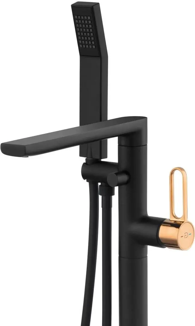 Смеситель для ванны и душа F-Design Zaffiro FD1-ZFR-11F-22 (Black)