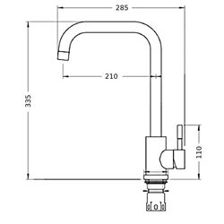 Baterie pentru chiuveta Fabiano 01 FB (Inox) Thumb