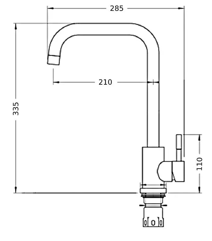 Baterie pentru chiuveta Fabiano 01 FB (Inox) - 2