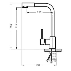 Baterie pentru chiuveta Fabiano 20 FB (Inox) Thumb