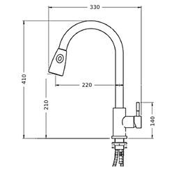 Baterie pentru chiuveta Fabiano 23 FB (Inox) Thumb