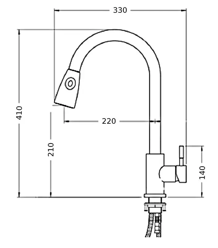 Baterie pentru chiuveta Fabiano 23 FB (Inox)