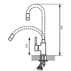 Baterie pentru chiuveta Fabiano 25 FB (Inox/Black) Thumb