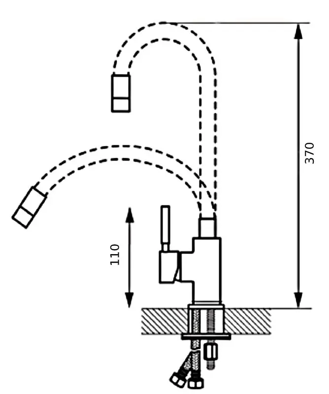 Baterie pentru chiuveta Fabiano 25 FB (Inox/Black)