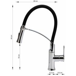 Baterie pentru chiuveta Fala 75675 (Inox/Black) Thumb