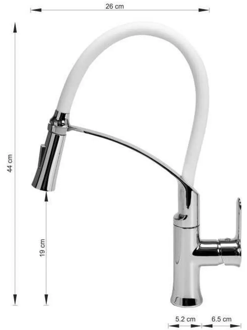 Baterie pentru chiuveta Fala 75676 (Inox/White) - 6