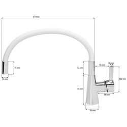 Baterie pentru chiuveta Fala Flexible 75706 (White) Thumb