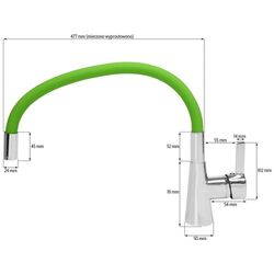 Baterie pentru chiuveta Fala Flexible (Green) Thumb