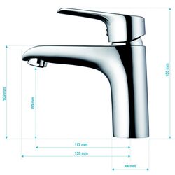 Baterie pentru lavoar Fala Alicante (Chrome) Thumb