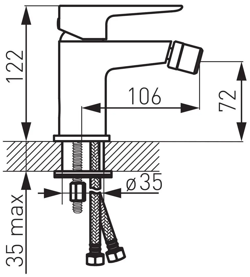 Смеситель для биде Ferro Adore BDR6BLC (Black/Chrome)