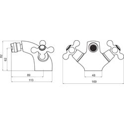 Baterie pentru bideu Ferro Antica BAI6BR (Bronze) Thumb