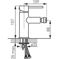 Смеситель для биде Ferro Fiesta BFI6 (Chrome) Thumb