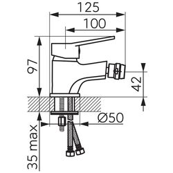 Baterie pentru bideu Ferro Isso BIS6 (Chrome) Thumb