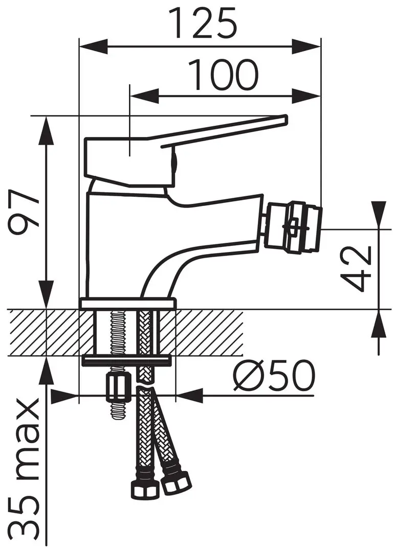 Baterie pentru bideu Ferro Isso BIS6 (Chrome) - 2