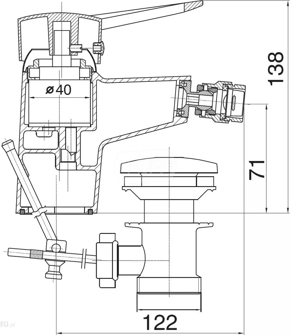 Baterie pentru chiuveta Ferro Napoli BRN6 (Chrome) - 2