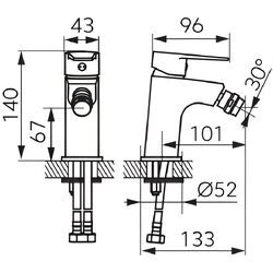 Baterie pentru bideu Ferro Ritto BTR6 (Chrome) Thumb