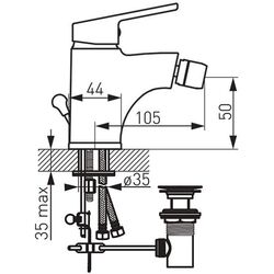 Baterie pentru bideu Ferro Smile BSM6 (Chrome) Thumb