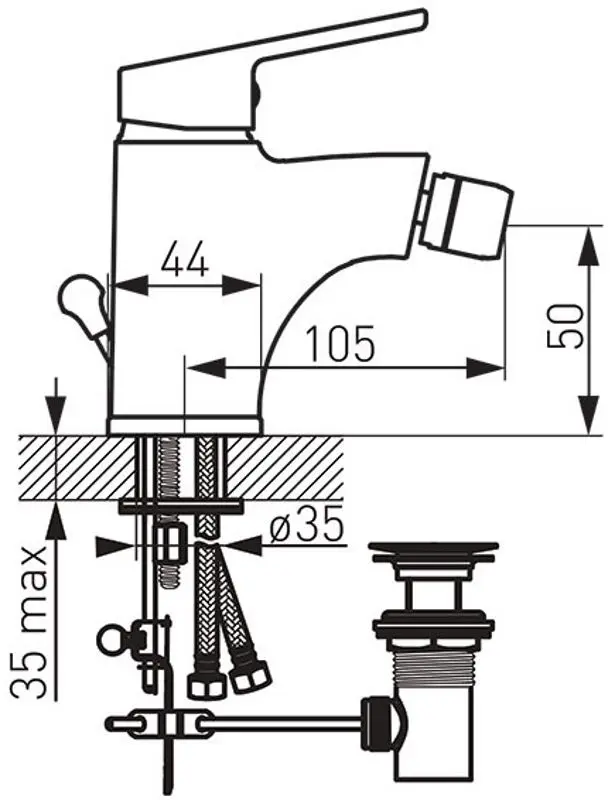 Baterie pentru bideu Ferro Smile BSM6 (Chrome)