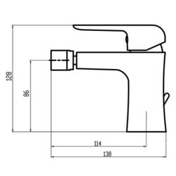 Baterie pentru bedeu Ferro Tina 38011.0 (Chrome) Thumb