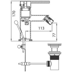 Baterie pentru bideu Ferro Torino BRT6 (Chrome) Thumb