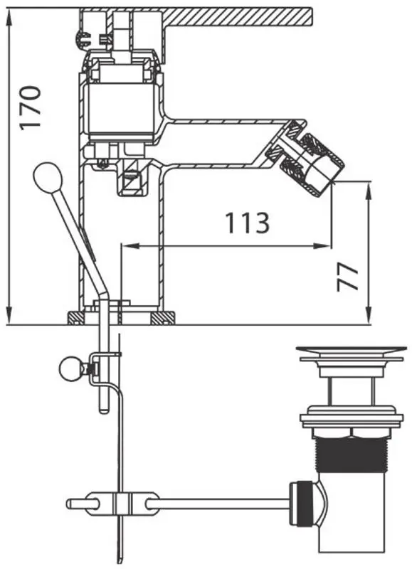 Baterie pentru bideu Ferro Torino BRT6 (Chrome) - 2
