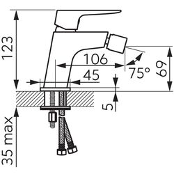 Смеситель для биде Ferro Vitto Verdeline BVI6VL (Chrome) Thumb