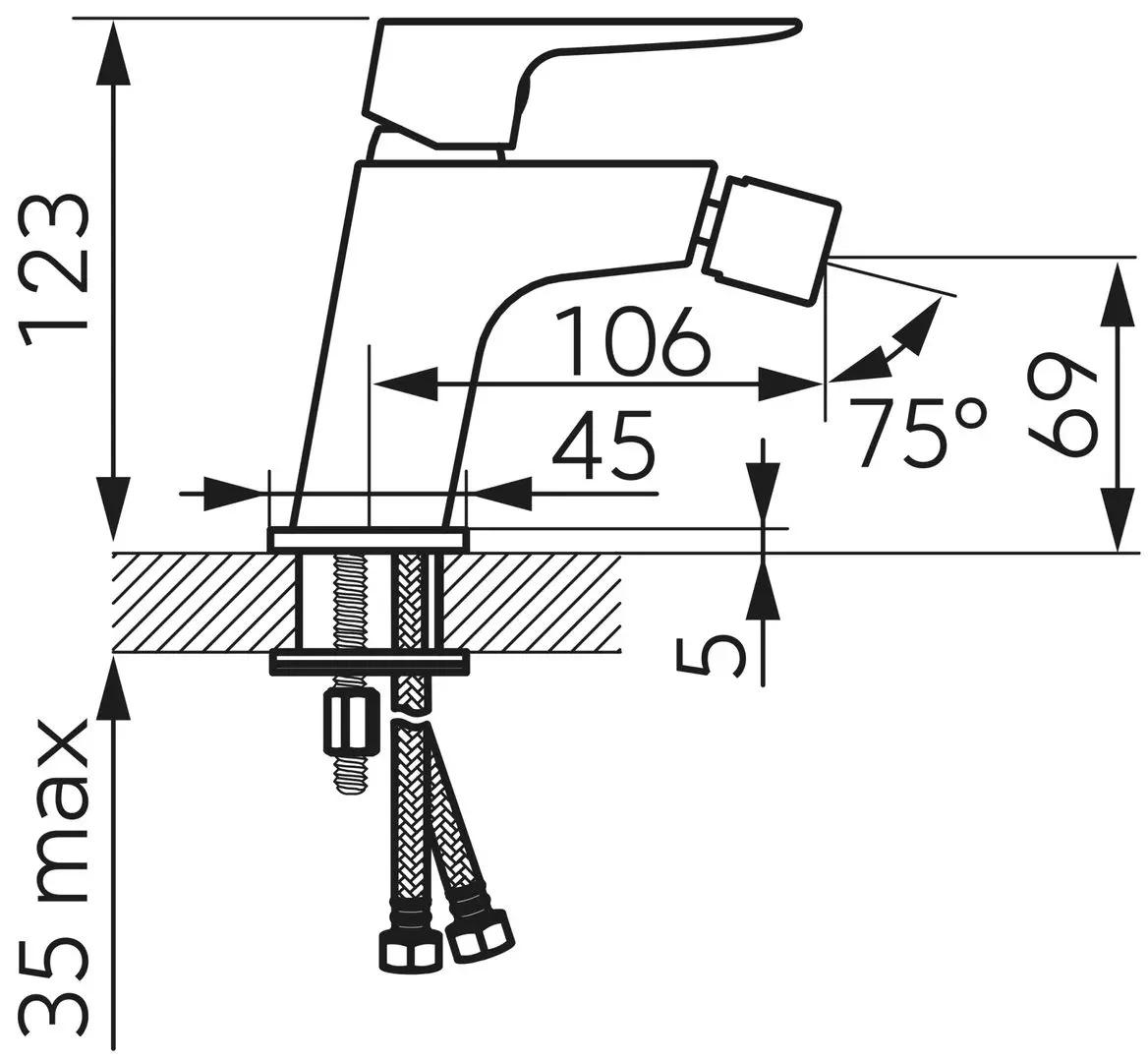 Baterie pentru bideu Ferro Vitto Verdeline BVI6VLG (Gold)