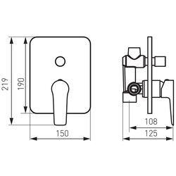 Baterie pentru dus Ferro Adore BDR7P (White/Chrome) Thumb