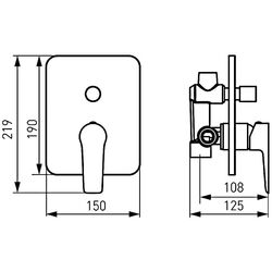 Baterie pentru dus Ferro Adore BDR7PBLC (Black/Chrome) Thumb