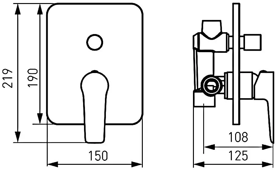 Baterie pentru dus Ferro Adore BDR7PBLC (Black/Chrome) - 2