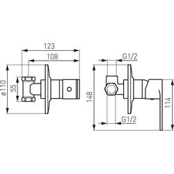 Baterie pentru dus Ferro Algeo BAG7PA (Black) Thumb