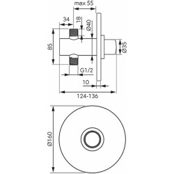 Baterie pentru dus Ferro Presstige Pro (Chrome) Thumb