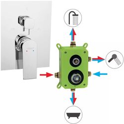 Смеситель для душа Ferro Algeo Square BAQ7P3BOX (Chrome) Thumb