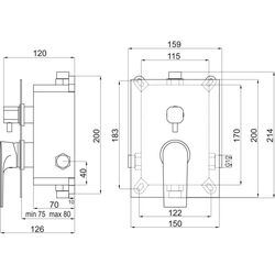 Смеситель для душа Ferro Algeo Square BAQ7P3BOX (Chrome) Thumb