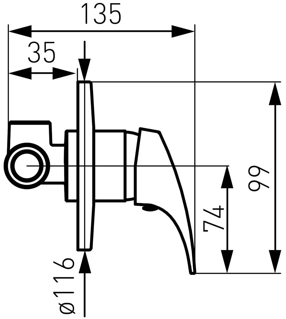 Baterie pentru dus Ferro Combo BCM7PA (Chrome) - 2