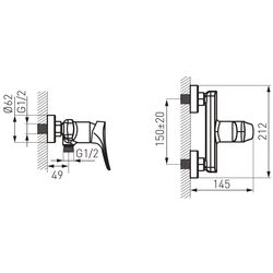 Baterie pentru dus Ferro Espacio BES7 (Chrome) Thumb
