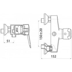 Baterie pentru dus Ferro Napoli BRN7 (Chrome) Thumb