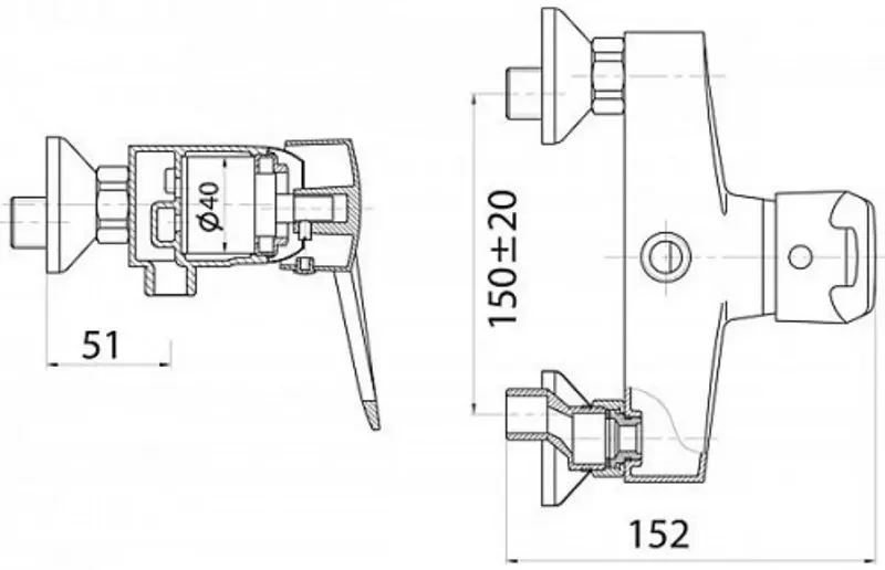 Baterie pentru dus Ferro Napoli BRN7 (Chrome) - 2