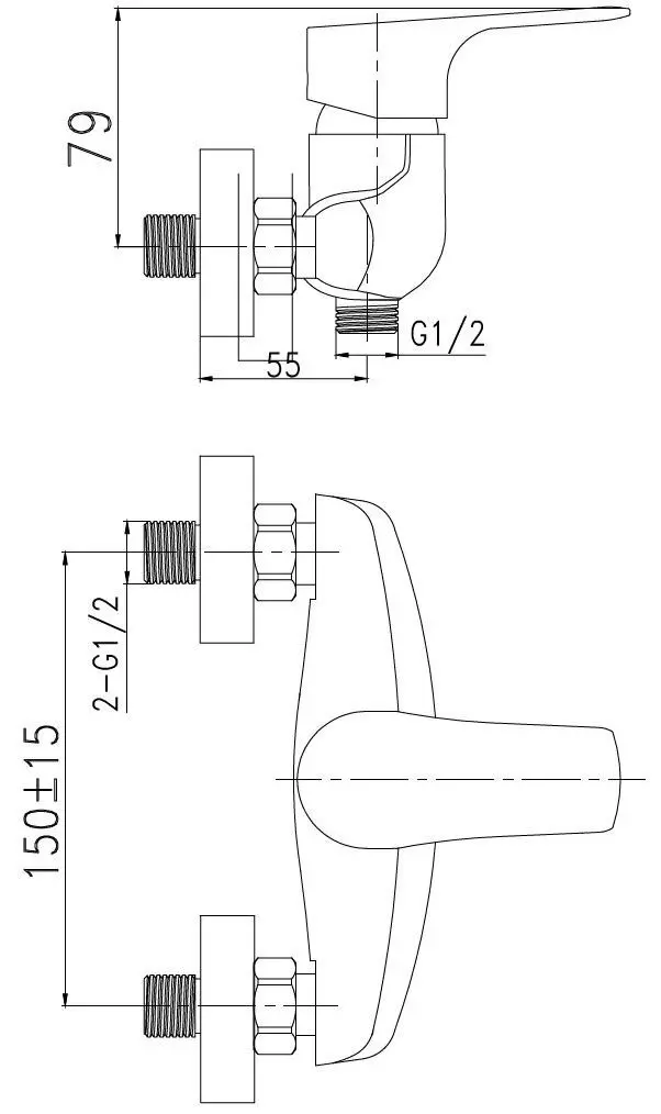 Baterie pentru dus Ferro Nice 97060/1.0 (Chrome)