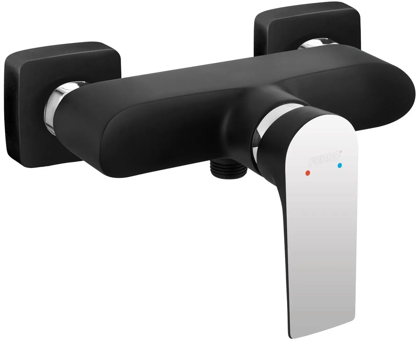 Baterie pentru dus Ferro Algeo Square BAQ7BLC (Black/Chrome)