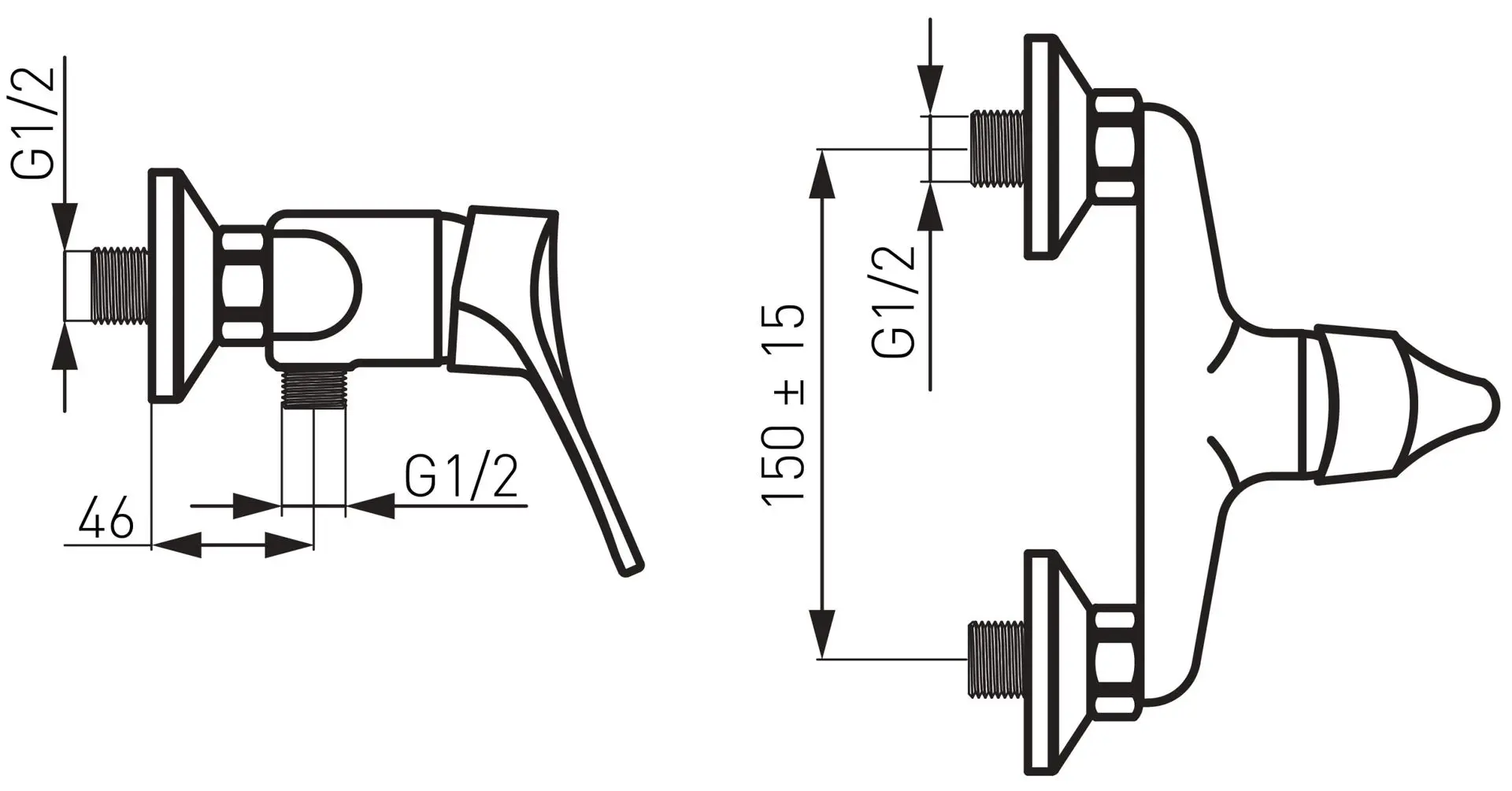 Baterie pentru dus Ferro Stillo BSL7 (Chrome) - 2