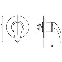 Baterie pentru dus Ferro Titania Fresh 96050.0 (Chrome) Thumb