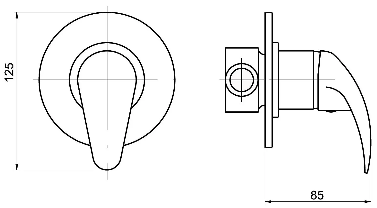 Baterie pentru dus Ferro Titania Fresh 96050.0 (Chrome) - 2