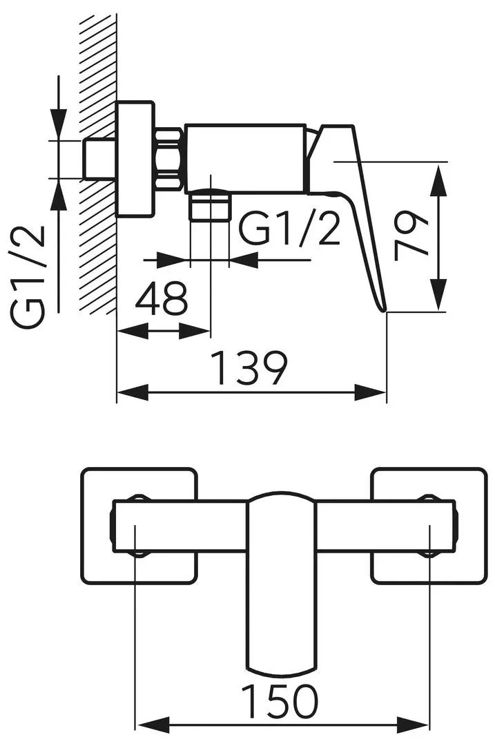 Смеситель для душа Ferro Vitto Verdeline BVI7VLG (Gold)