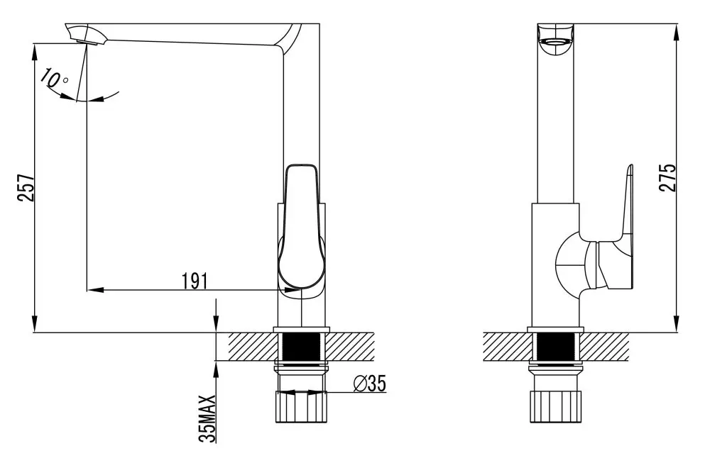 Baterie pentru chiuveta Ferro Adore BDR4 (White/Chrome)